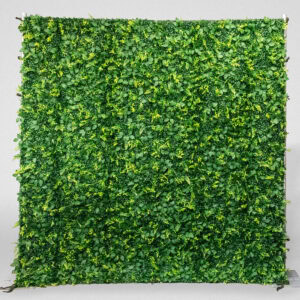 Lush green flower wall backdrop for The Grove event in Billings, Montana. Perfect for photo opportun.